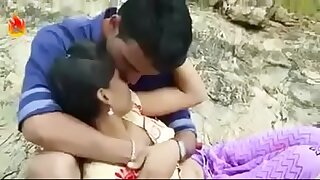 Hot desi couple boob pressing