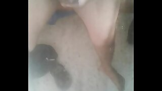 Fat Indian Boy masturbating in front of mirror and cums a huge load